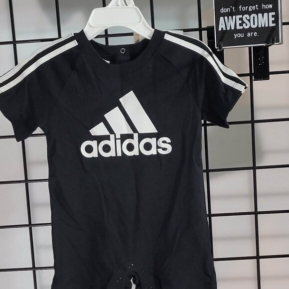 Adidas Baby Onesie - Size 9 Months - Stylish Black Athletic Outfit - Picture 8 of 11